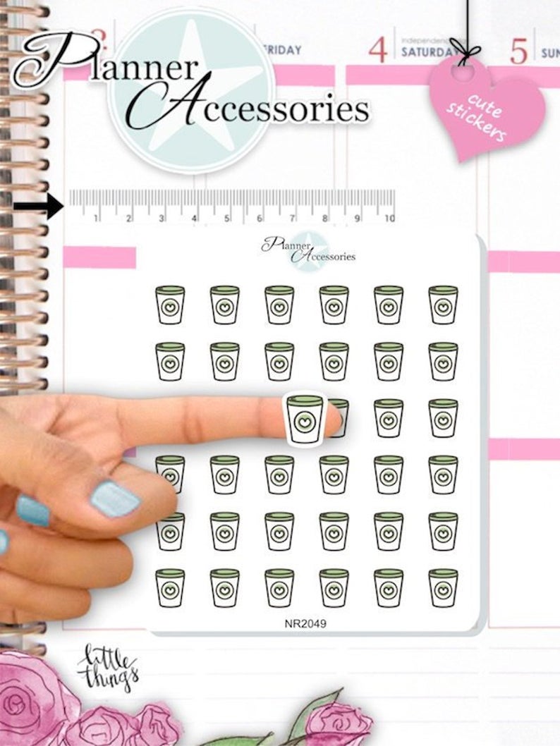 794x1058 Starbucks Stickers Coffee Planner Stickers Coffee Icon Etsy