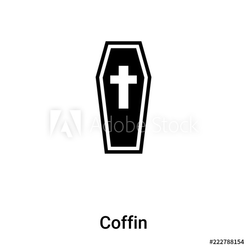500x500 Coffn Vector Isolated On White Background, Logo Concept
