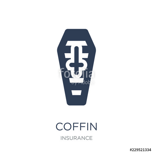 500x500 Coffn Trendy Flat Vector Coffn On White Background