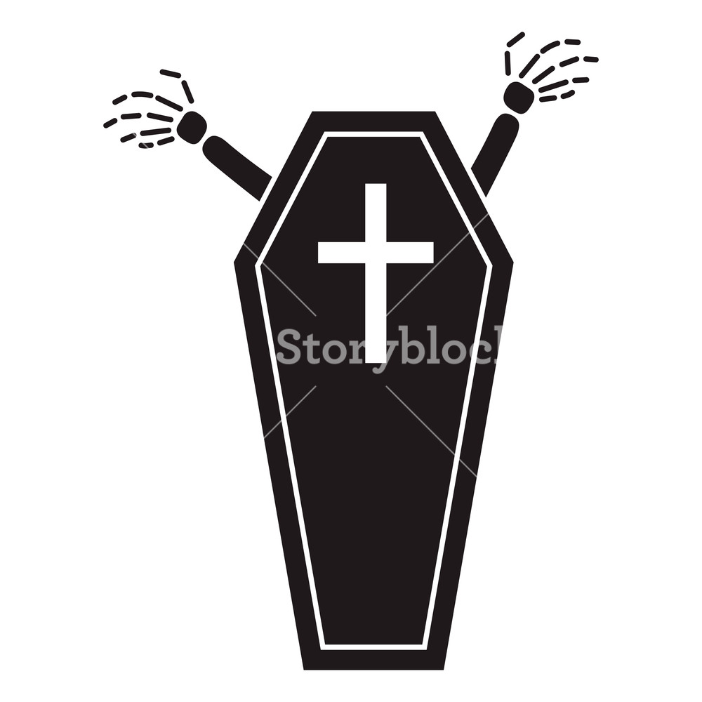 1000x1000 Halloween Coffn Simple Illustration Of Halloween Coffin