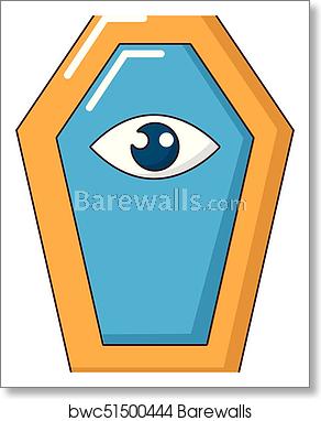 292x382 Pharaoh Coffn, Cartoon Style, Art Print Barewalls Posters