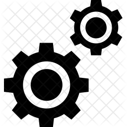 256x256 Cog Icon Of Glyph Style