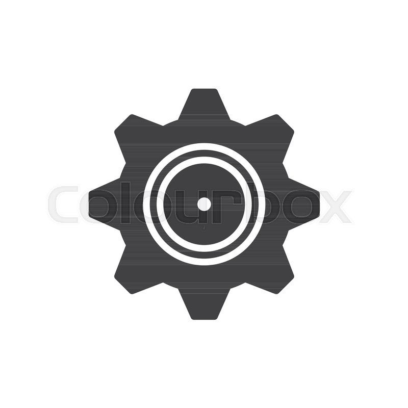 800x800 Setting Cog Icon Vector, Filled Flat Stock Vector Colourbox