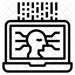 256x256 Cognitive Computing Icon Of Line Style
