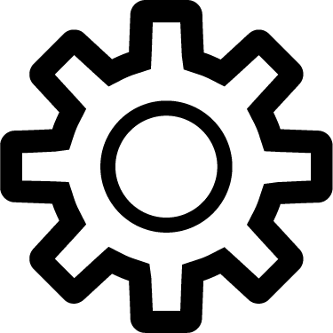 375x375 Cogwheel Icon Linear Square Icons More Icon, Symbols