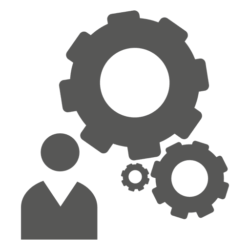 512x512 Man With Cogwheel Icon