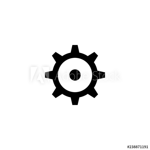 500x500 Cogwheel Vector Icon Cogwheel Sign On White Background Cogwheel