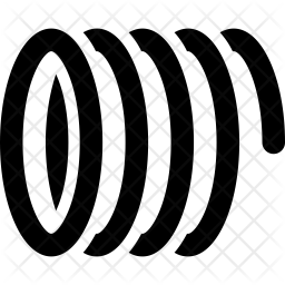 256x256 Coil Icon Of Glyph Style
