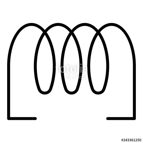 500x500 Cord Coil Icon Outline Cord Coil Vector Icon For Web Design