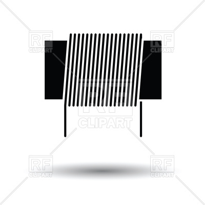 400x400 Inductor Coil Icon On White Background Vector Image Of Icons
