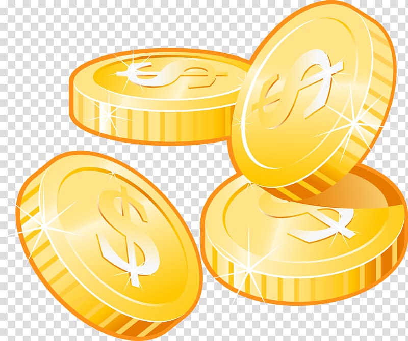800x670 Four Gold Dollar Coin Illustration, Icon, Gold Coins Transparent