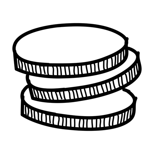 512x512 Hand Drawn Coins Icon