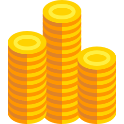 256x256 Coins Icon Myiconfinder