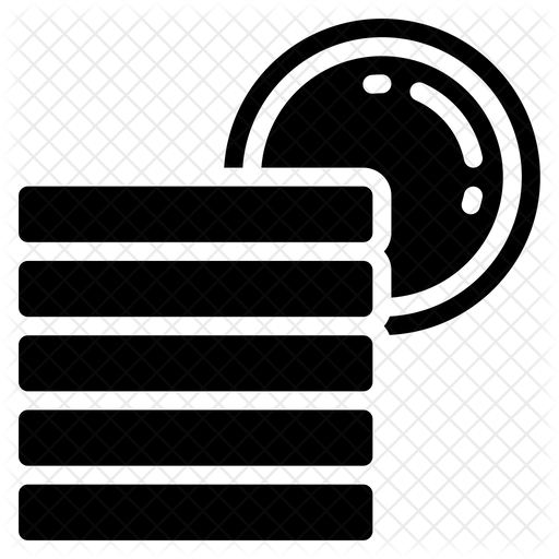 512x512 Coin Stack Icon Of Glyph Style