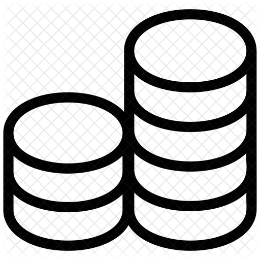 512x512 Coin Stack Icon Of Line Style