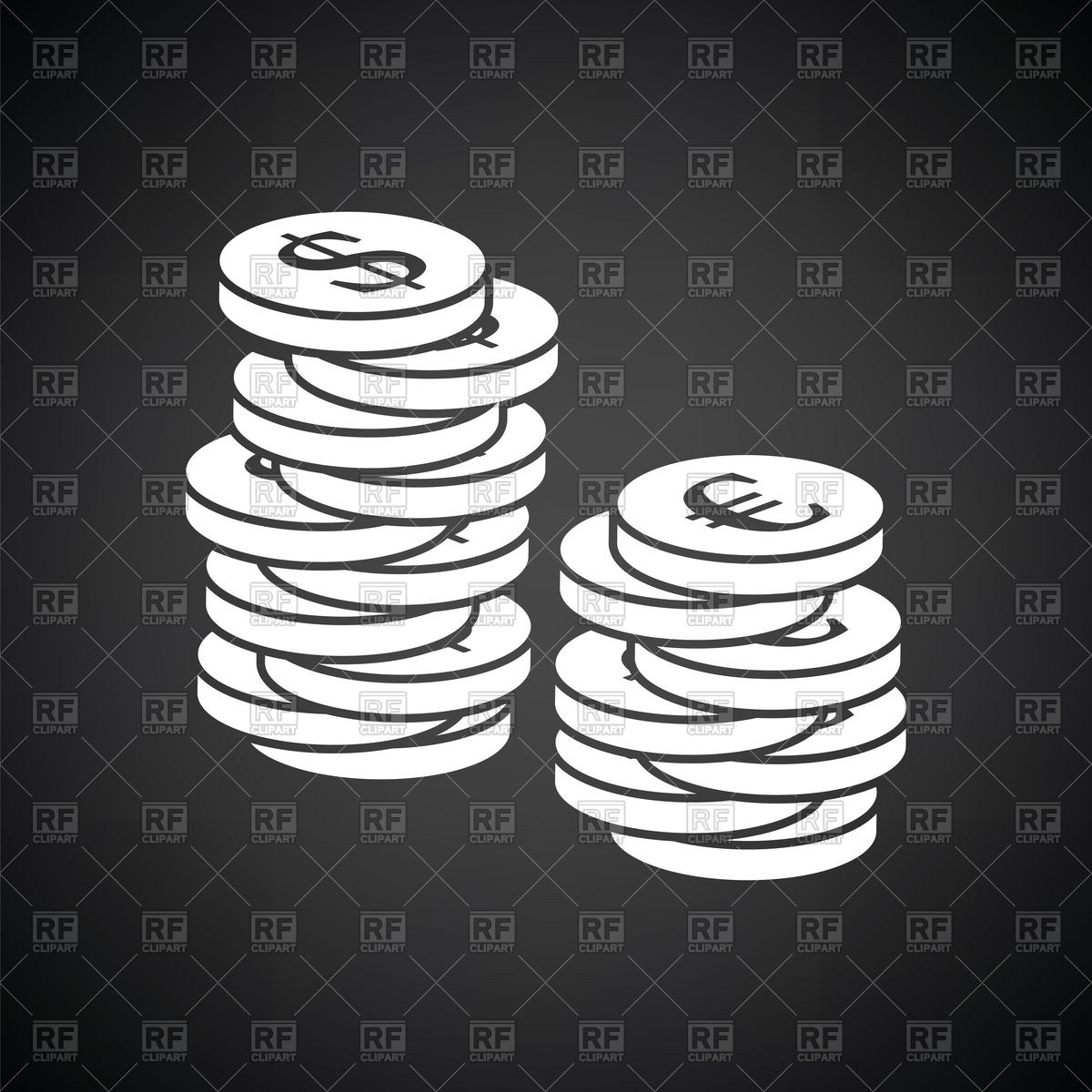 1200x1200 Stack Of Coins Icon Vector Image Of Signs, Symbols, Maps Angelp