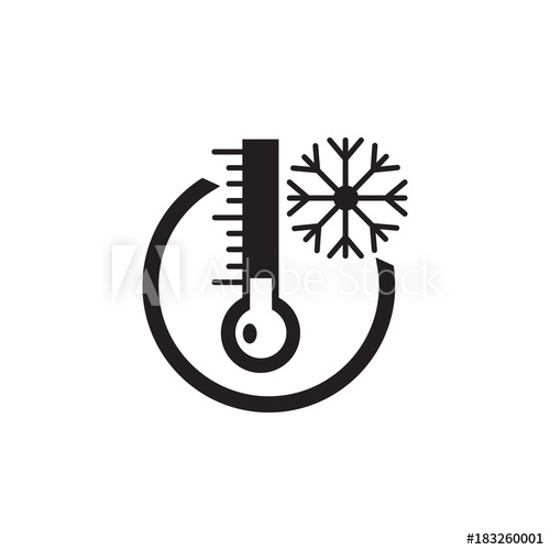 500x500 Cold Weather Thermometer Icon Winter Element Premium Quality
