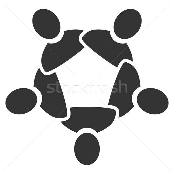 600x600 Collaboration Flat Icon Stock Photo Victor Ivlichev