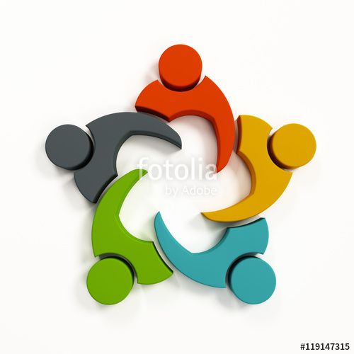 500x500 Teamwork Collaboration Logo Rendering Illustration Icons