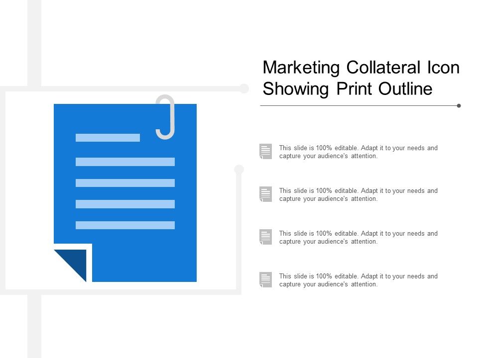 960x720 Marketing Collateral Icon Showing Print Outline Templates