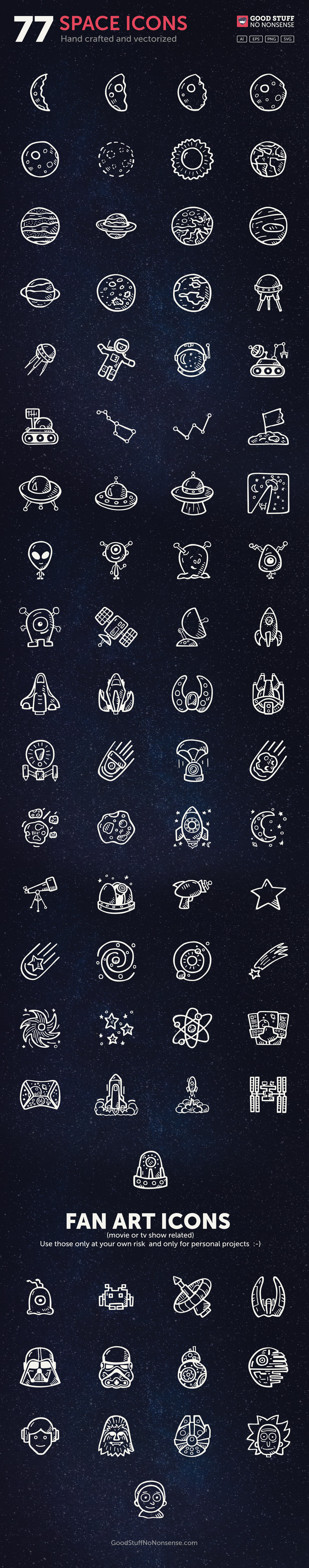 1000x5071 Free Space Icons