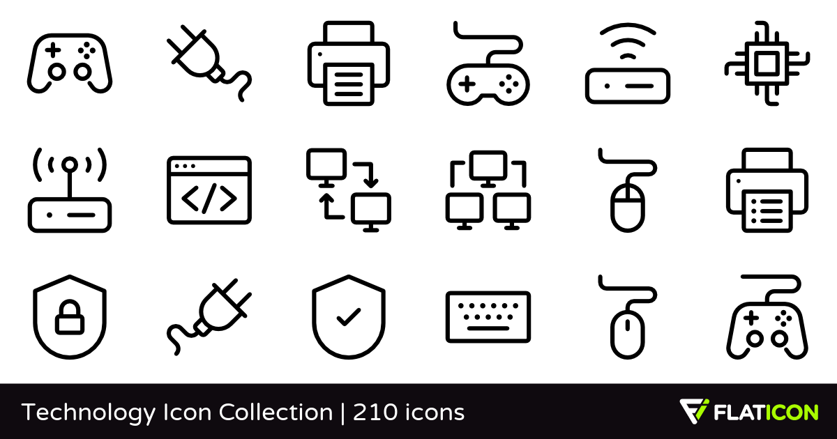1200x630 Technology Icon Collection Free Icons