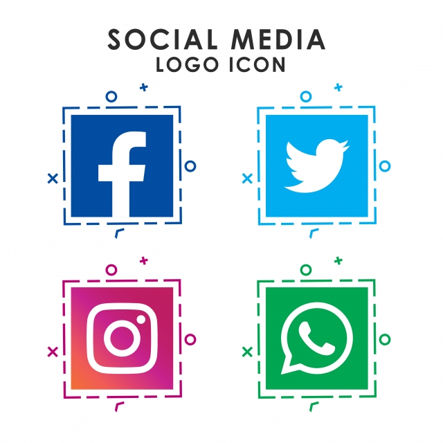 640x640 Social Media Logo Icon Collections Vector, Social Media, Logo