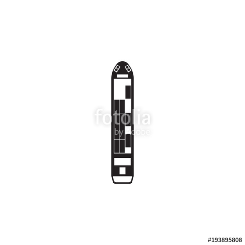 500x500 Cargo Ship Icon Element Of Transport View From Above Icon One