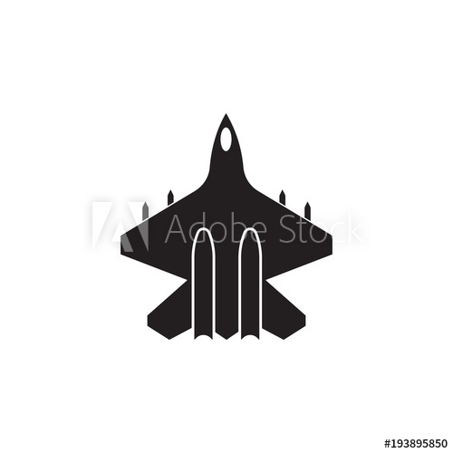 500x500 Fighter Icon Element Of Transport View From Above Icon One