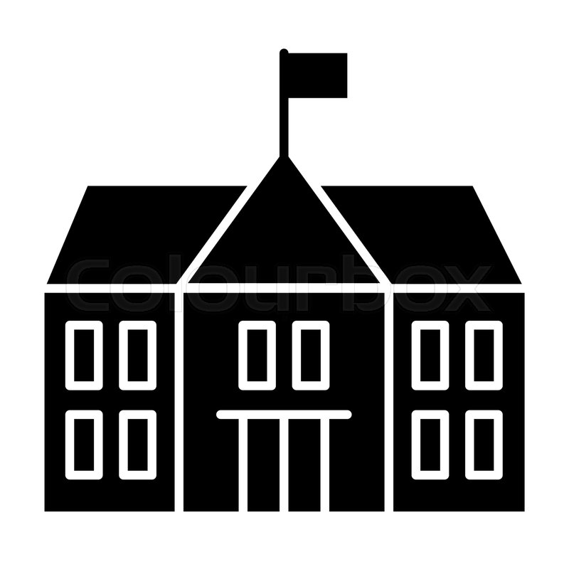 School Solid Icon Building Vector Stock Vector Colourbox 800x800 School Solid Icon Building Vector Stock Vector Colourbox