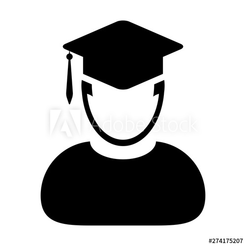 500x500 Student Icon Vector Male Person Profile Avatar With Mortar Board