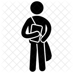 256x256 University Student Icon Of Glyph Style