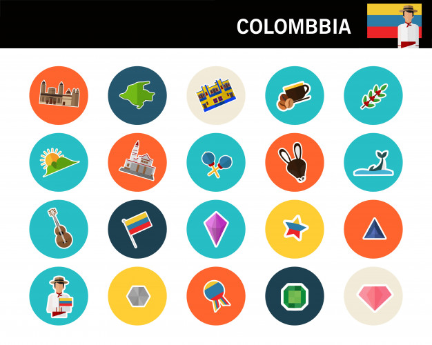 626x500 Colombia Concept Flat Icons Vector Premium Download
