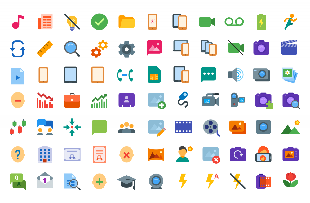 1000x657 Free Flat Color Icons