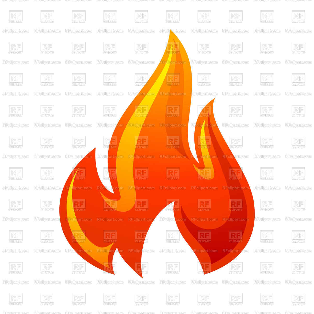 1200x1200 Fire Color Icon On A White Background Vector Image Of Icons