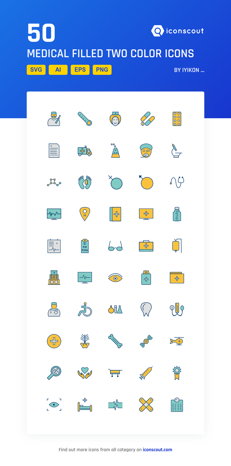 735x1482 Medical Filled Two Color Icon Pack