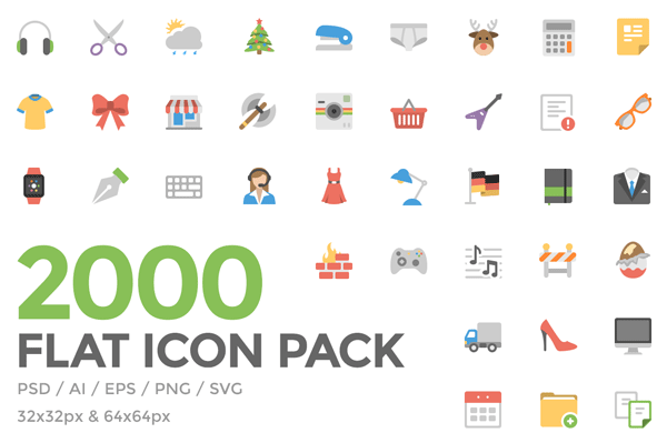 600x399 Flat Icon Pack