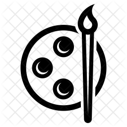 256x256 Color Palette Icon Of Glyph Style