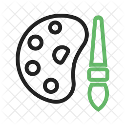 256x256 Color Palette Icon Of Line Style