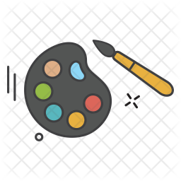 256x256 Color Pallet Icon Of Colored Outline Style