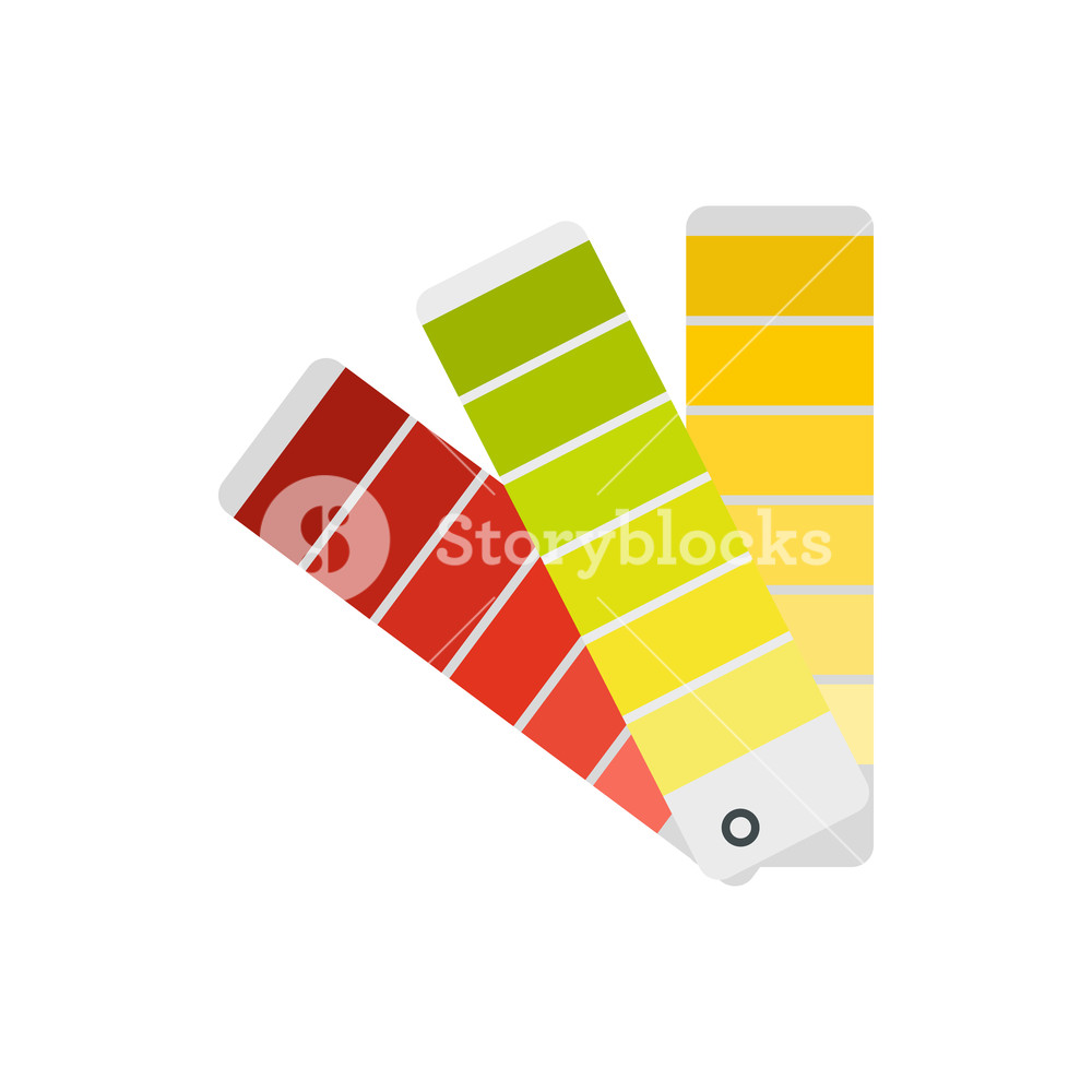 1000x1000 Paper Color Palette Icon In Flat Style Isolated On White