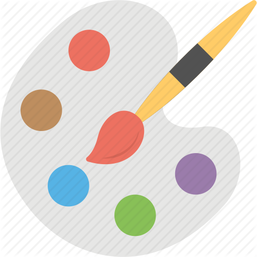 512x512 Art Set, Color Pallet, Painting Brush, Water Colors, Water Paint Icon