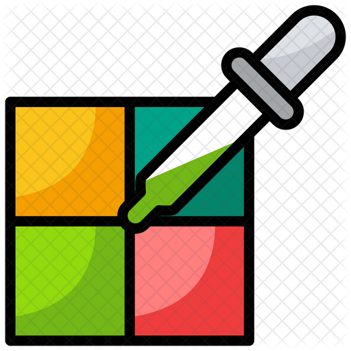 512x512 Color Picker Icon Of Colored Outline Style