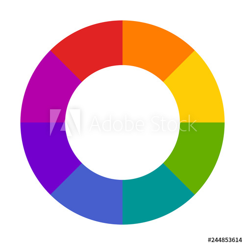 500x500 Hallow Color Wheel Or Color Picker Circle Flat Vector Icon