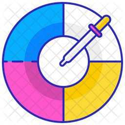 256x256 Color Wheel Icon Of Colored Outline Style