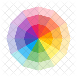 256x256 Color Wheel Icon Of Flat Style
