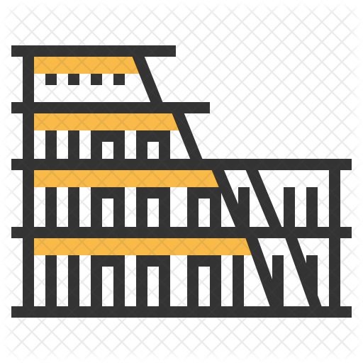 512x512 Colosseum Icon Of Colored Outline Style