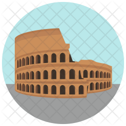 256x256 Colosseum Icon Of Flat Style