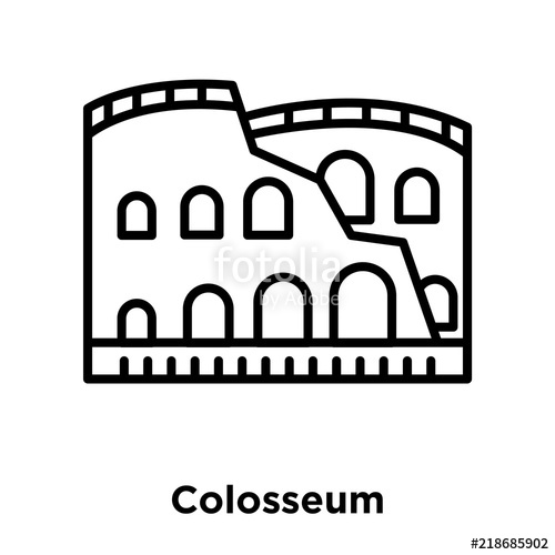 500x500 Colosseum Icon Isolated On White Background Modern And Editable