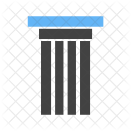 256x256 Column Icon Of Flat Style